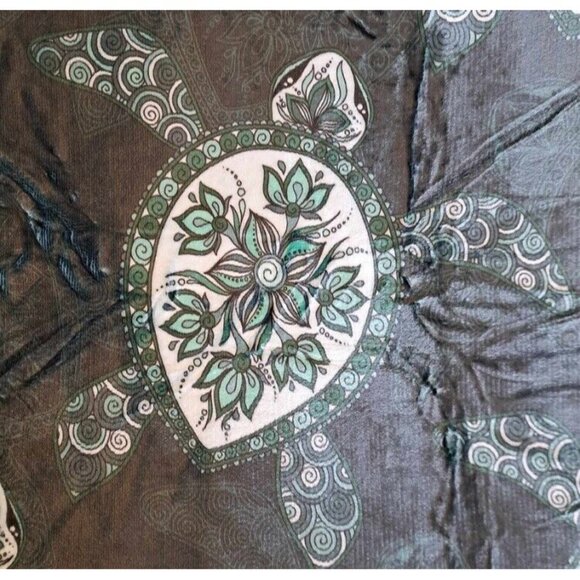 New Green Sea Turtle Plush Fleece Throw Gift Blanket Sherpa Turtles SOFT Ocean - Picture 3 of 5